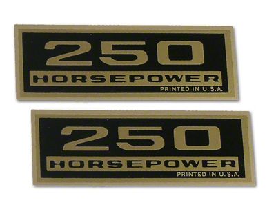 1962-1965 Corvette Valve Cover Decal - 250 Horsepower