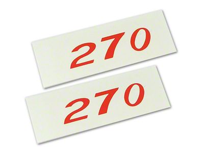 1957-1961 Corvette Valve Cover Decal - 270 Horsepower