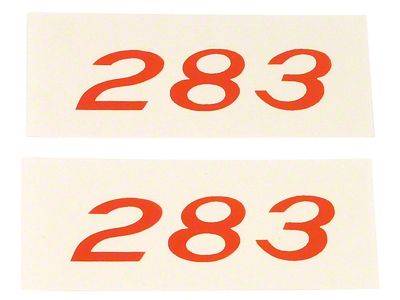 1957 Corvette Valve Cover Decal - 283 Horsepower