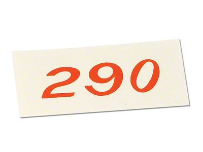1958-1959 Corvette Valve Cover Decal - 290 Horsepower