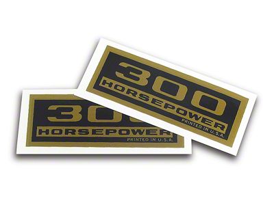 1962-1965 Corvette Valve Cover Decal - 300 Horsepower