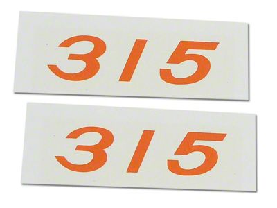 1960-1961 Corvette Valve Cover Decal - 315 Horsepower