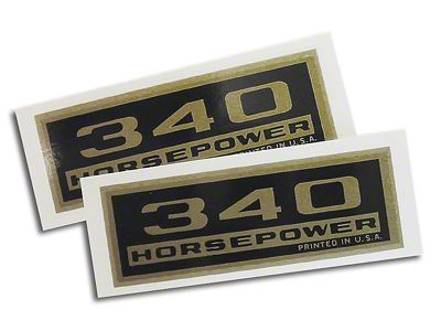 1962-1963 Corvette Valve Cover Decal - 340 Horsepower