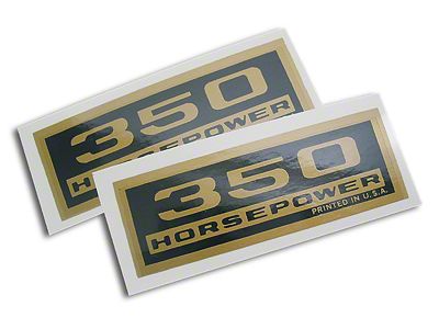 1965-1966 Corvette Valve Cover Decal - 350 Horsepower