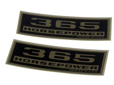 1964-1965 Corvette Valve Cover Decal - 365 Horsepower
