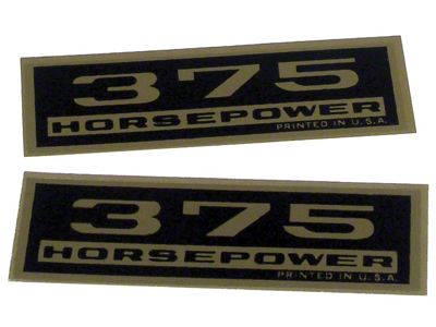 1964-1965 Corvette Valve Cover Decal - 375 Horsepower