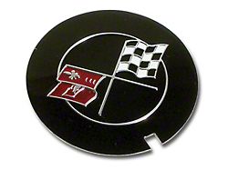 Auto Accessories of America Valve Cover Decal - Crossed Flags (69-82 Corvette C3)