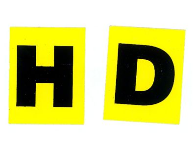 1966-1967 Corvette Valve Cover Decal; Engine Code-HD