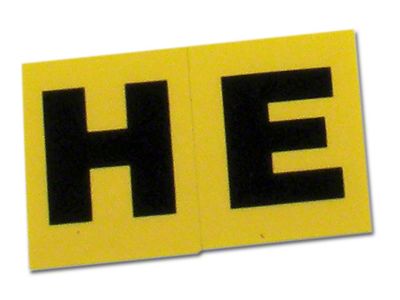 1966-1968 Corvette Valve Cover Decal; Engine Code-HE-300HP Manual