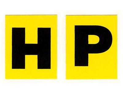 1966-1968 Corvette Valve Cover Decal; Engine Code-HP