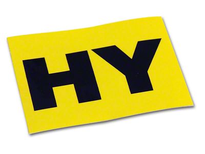 1969 Corvette Valve Cover Decal; Engine Code-HY