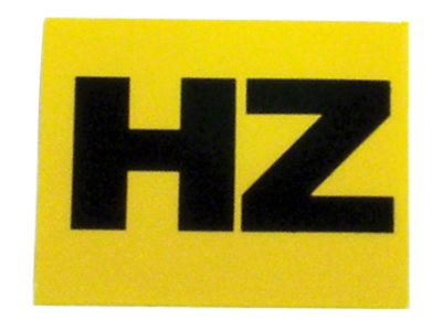 1969 Corvette Valve Cover Decal; Engine Code-HZ