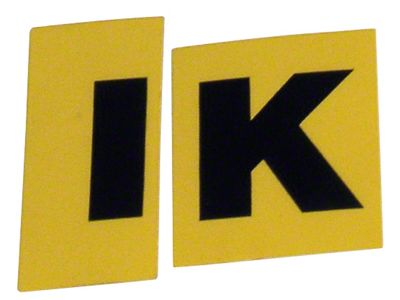 1966 Corvette Valve Cover Decal; Engine Code-IK