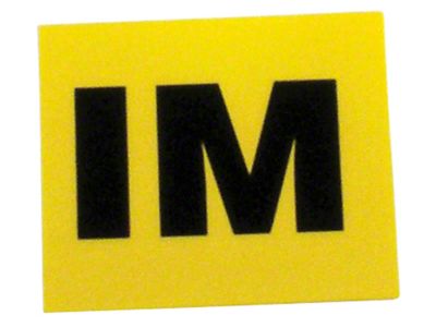 1966-1968 Corvette Valve Cover Decal; Engine Code-IM