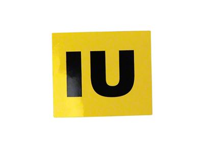 1967-1968 Corvette Valve Cover Decal; Engine Code-IU