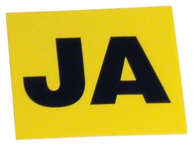 1967 Corvette Valve Cover Decal; Engine Code-JA