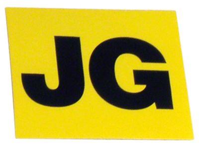 1967 Corvette Valve Cover Decal; Engine Code-JG