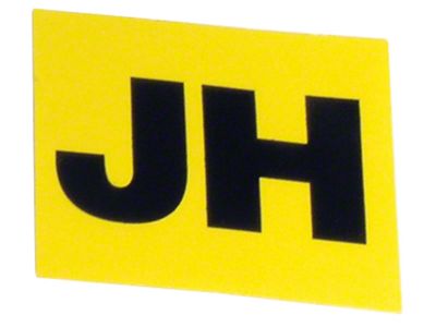 1967 Corvette Valve Cover Decal; Engine Code-JH