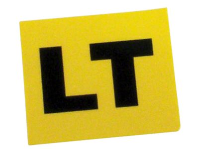 1969 Corvette Valve Cover Decal; Engine Code-LT