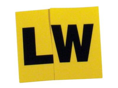 1969 Corvette Valve Cover Decal; Engine Code-LW