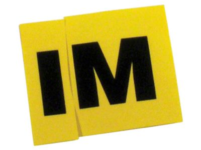1969 Corvette Valve Cover Decal; Engine Code-MI