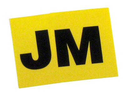 1969 Corvette Valve Cover Decal; Engine Code-MJ