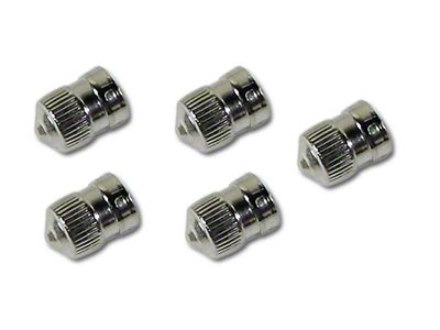 1953-1962 Corvette Valve Stem Caps. Metal- 5 Piece Set
