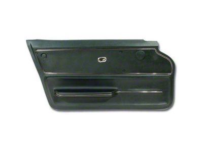 CA Vinyl Door Panel with Trim and Metal Support; Driver Side (65-66 Corvette C2 Coupe)