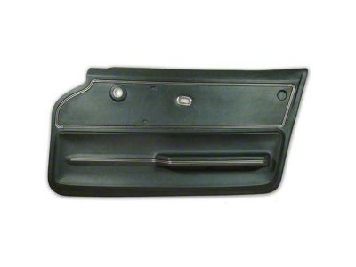 CA Vinyl Door Panel with Trim and Metal Support; Driver Side (65-66 Corvette C2 Coupe)