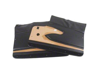 Vinyl Door Panels; Black (60-61 Corvette C1)
