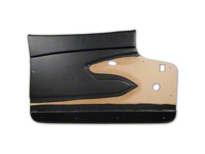 Vinyl Door Panels with Metal Supports; Black (60-61 Corvette C1)