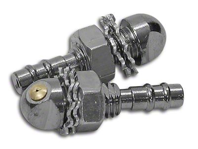 Washer Nozzles; Chrome (63-67 Corvette C2)
