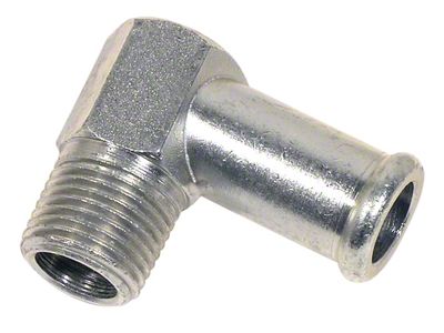 1963-1967 Corvette Water Pump Fitting - 87 Deg 1/2 NPT with CP Logo for 327