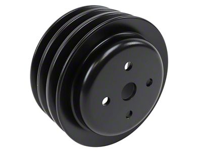 1971-1974 Corvette Water Pump Pulley 3 Groove, Aluminum, Replacement Style