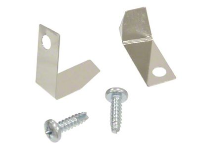 CA 1956-1958 Corvette Weatherstrip Retainer Clips and Screws. Door Main End