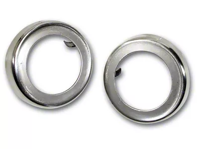 1965-1967 Corvette Window Crank Bezels. Stainless Steel