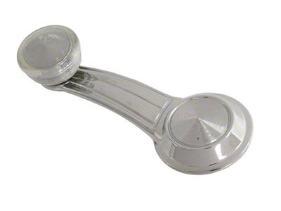 CA 1968-1979 Corvette Window Crank with Retaining Clip and Clear Knob - Pair