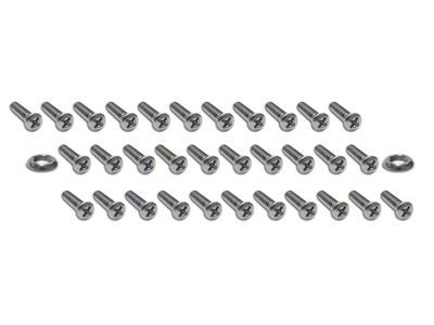 Window Trim Screws; Rear; 34-Pieces (1963 Corvette C2 Coupe)