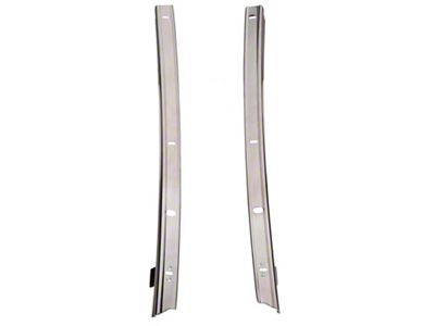 CA 1968-1976 Corvette Windshield Pillar Post Weatherstrip Retainers with Clips Left and Right - Stainless