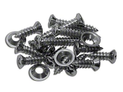 Windshield Trim Molding Screws; 18-Piece (77-82 Corvette C3)