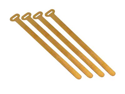 1956-1960 Corvette Windshield Washer Hose Tie Strap Brass - 4pc