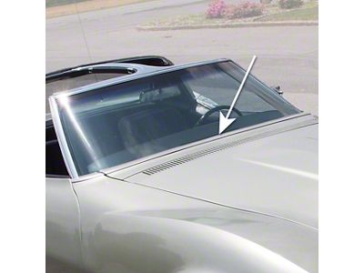 1968 Corvette Windshield Wiper Door Stainless Steel Molding