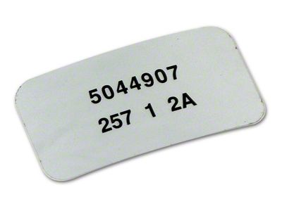 1979-1982 Corvette Windshield Wiper Motor Label