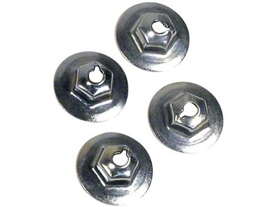 Wiper Transmission Mount Speed Nuts; 4-Pieces (56-62 Corvette C1)