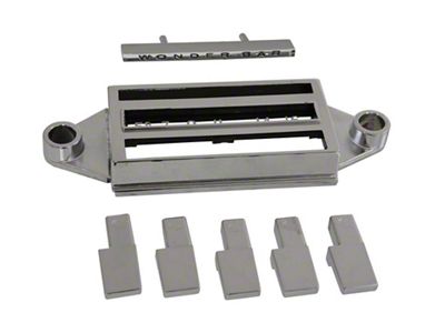 Wonderbar Radio Face Kit; Black (58-60 Corvette C1)