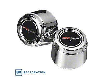 YJ8 Aluminum Wheel Center Cap with Emblem (80-81 Corvette C3)