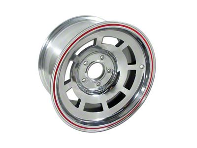 YJ8 Polished with Red Stripe Wheel; 15x8 (1978 Corvette C3)