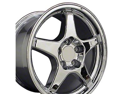 ZR1 Style Chrome 4-Wheel Kit; 17x9.5; 56mm Offset (88-96 Corvette C4)