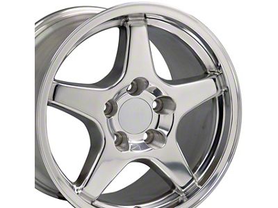 ZR1 Style Polished 4-Wheel Kit; 17x9.5; 56mm Offset (88-96 Corvette C4)