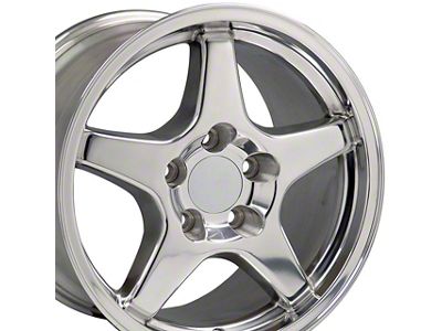 ZR1 Style Polished Wheel; 17x9.5; 56mm Offset (88-96 Corvette C4)